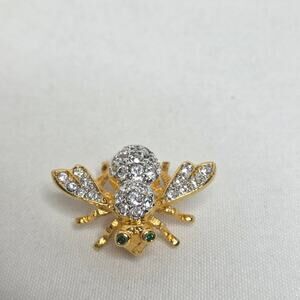Vintage Joan Rivers 14kGP Swarovski Crystal Bumble Bee Brooch Pin